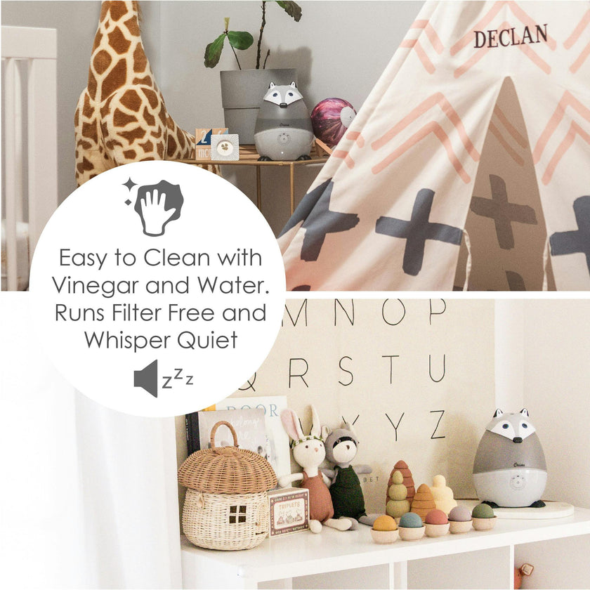 Crane .5 Gallon Mini Adorable Animal Shape Cool Mist Humidifier for Nursery