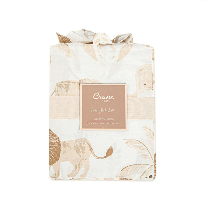 Kendi Safari Animal Cotton Fitted Crib Sheet
