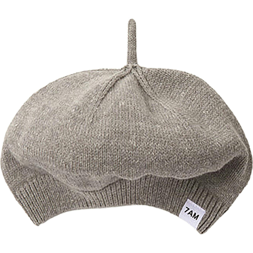 Chunky Ribbed Cotton Knit Elastic Fit Beret