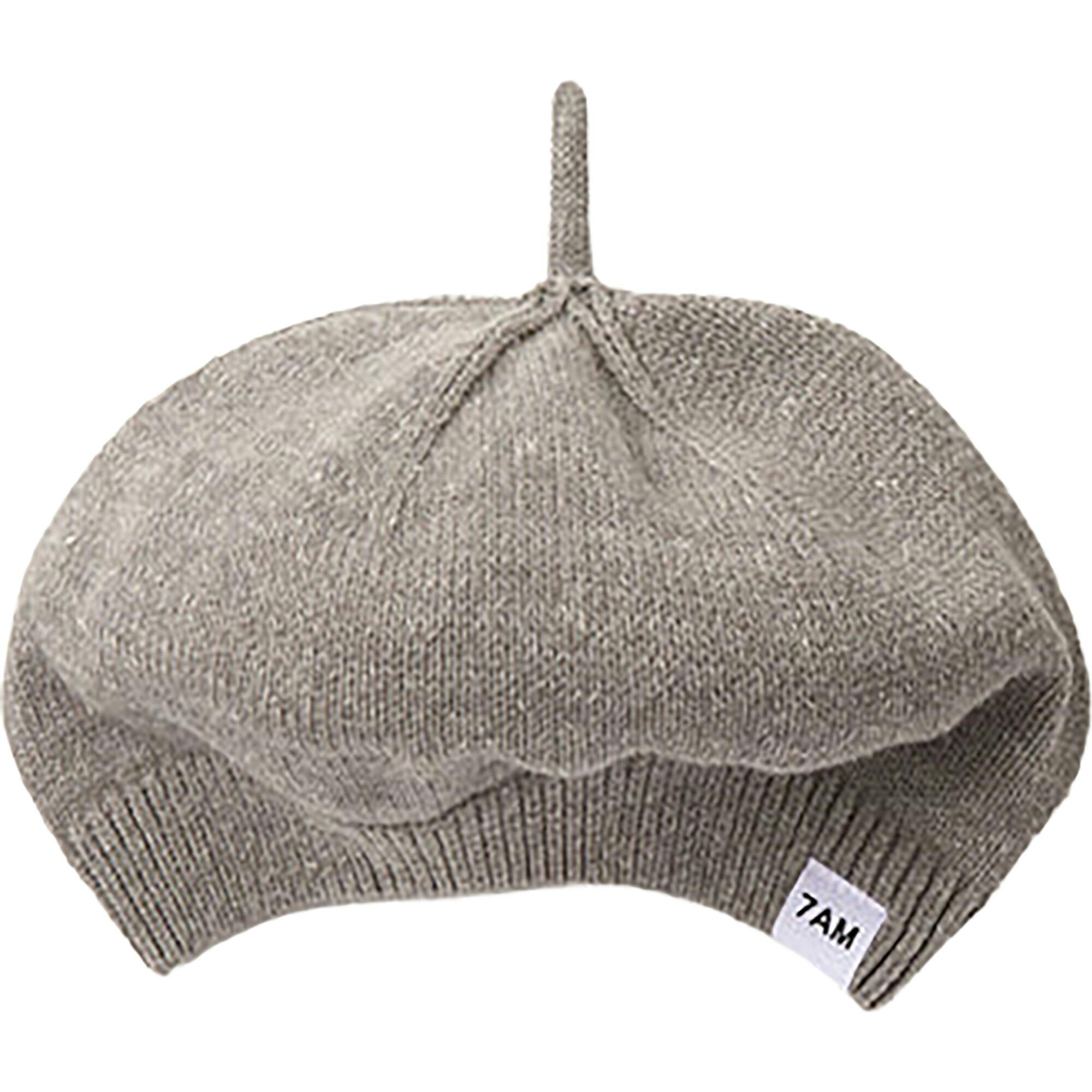 Chunky Ribbed Cotton Knit Elastic Fit Beret