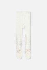 Knit Textured Tights Off-White