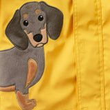 Boys Dog Applique Raincoat | Yellow
