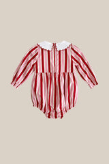 Baby Hawthorn Romper in Candy Cane Stripe