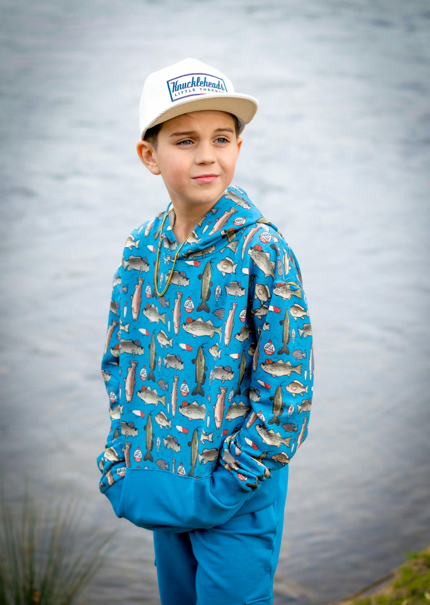 Wishin I Was Fishin' Blue Jogger Set