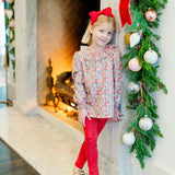 Emma Set Girls' Legging Set - Floral Noel