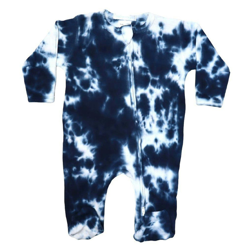 Baby Tie Dye Zipper Footie - Kai