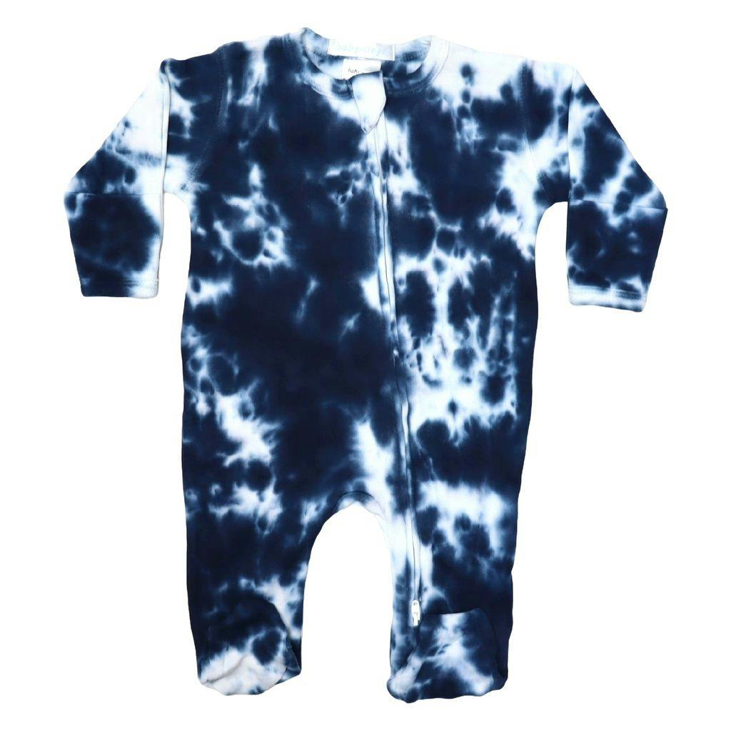 Baby Tie Dye Zipper Footie - Kai