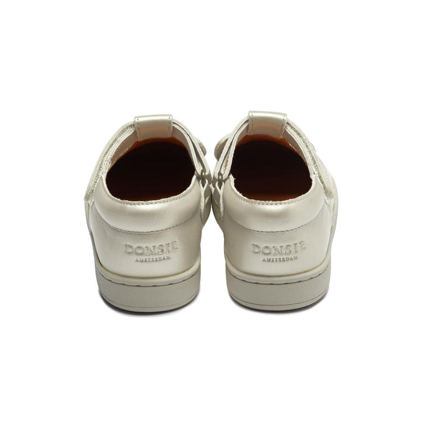 Esterre Shoes | Cat | Off White Metallic Leather