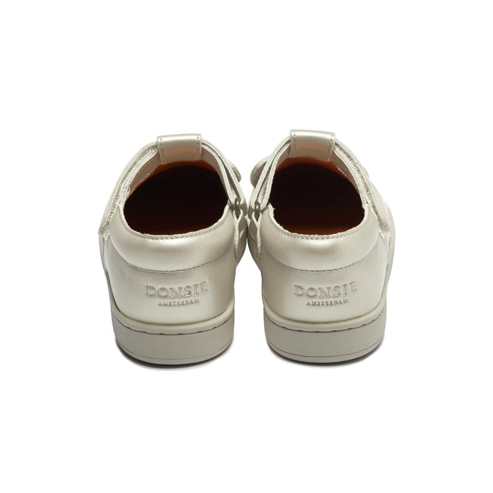 Esterre Shoes | Cat | Off White Metallic Leather