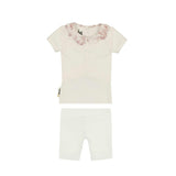 Scalloped Collar Two Piece Set