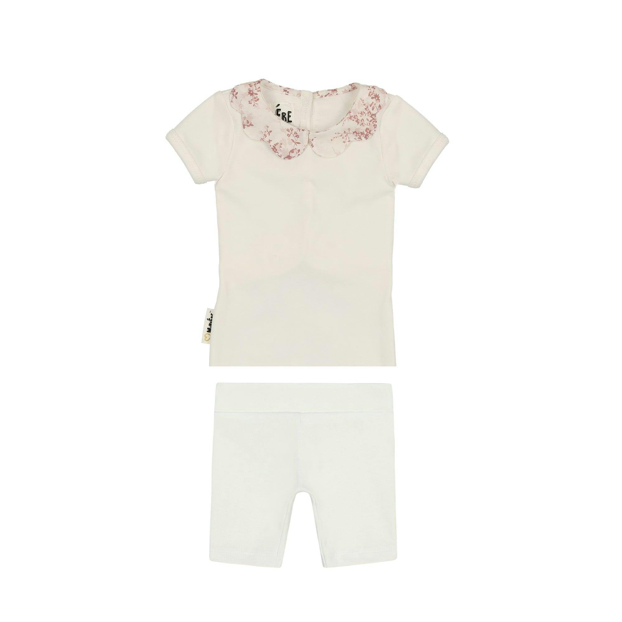 Scalloped Collar Two Piece Set