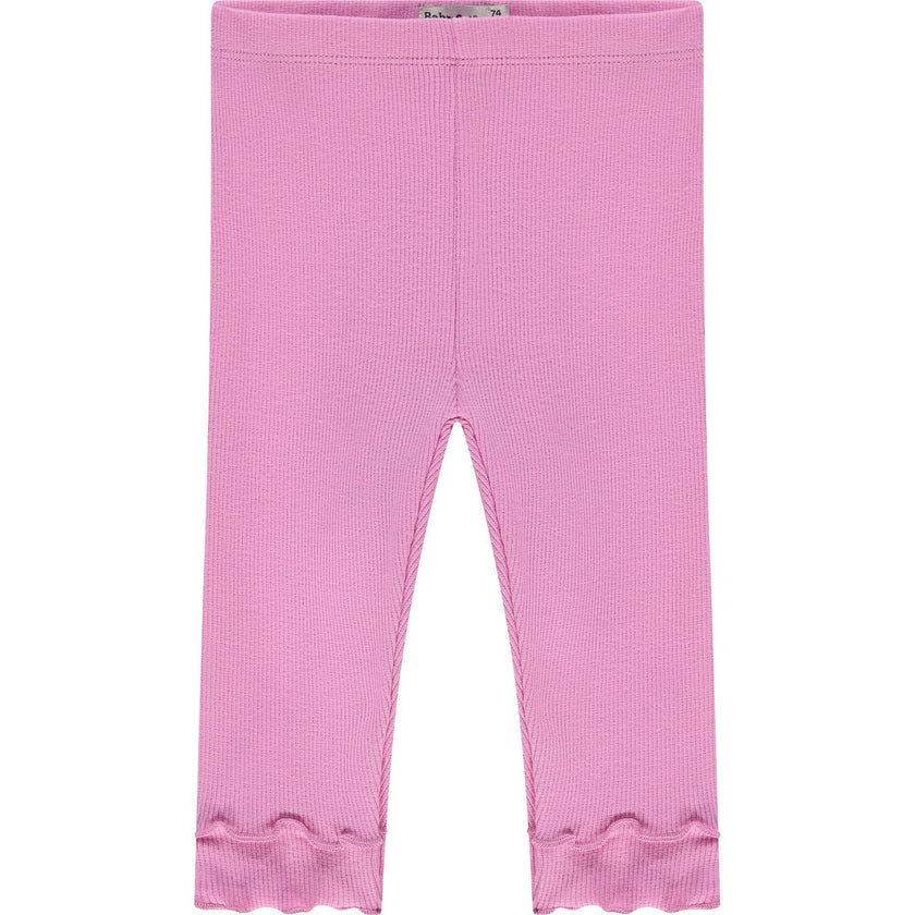 Lettuce Hem Ribbed Leggings