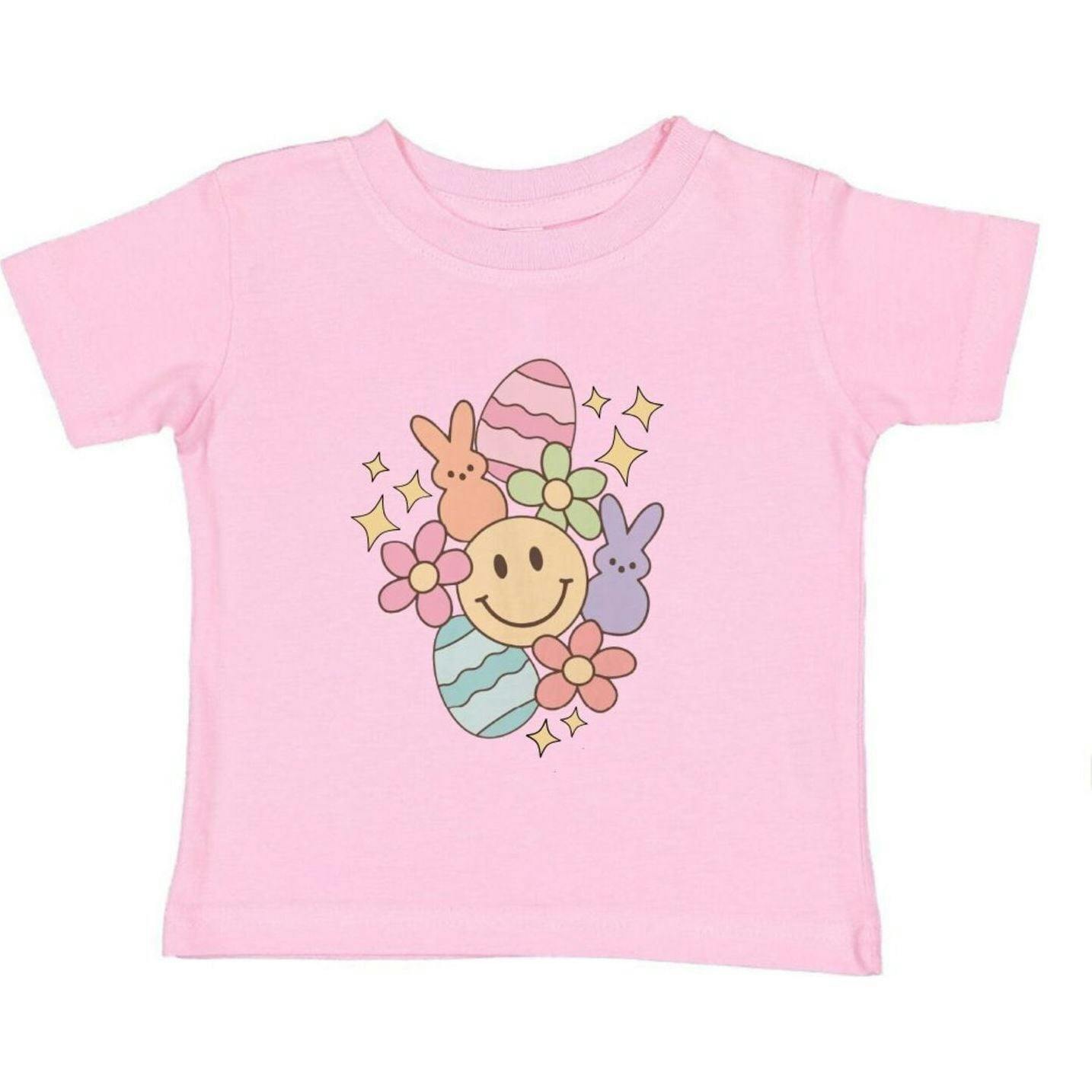 Easter Doodle Short Sleeve T-Shirt - Pink