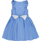 Elivia Blue Linen Smocked Dress