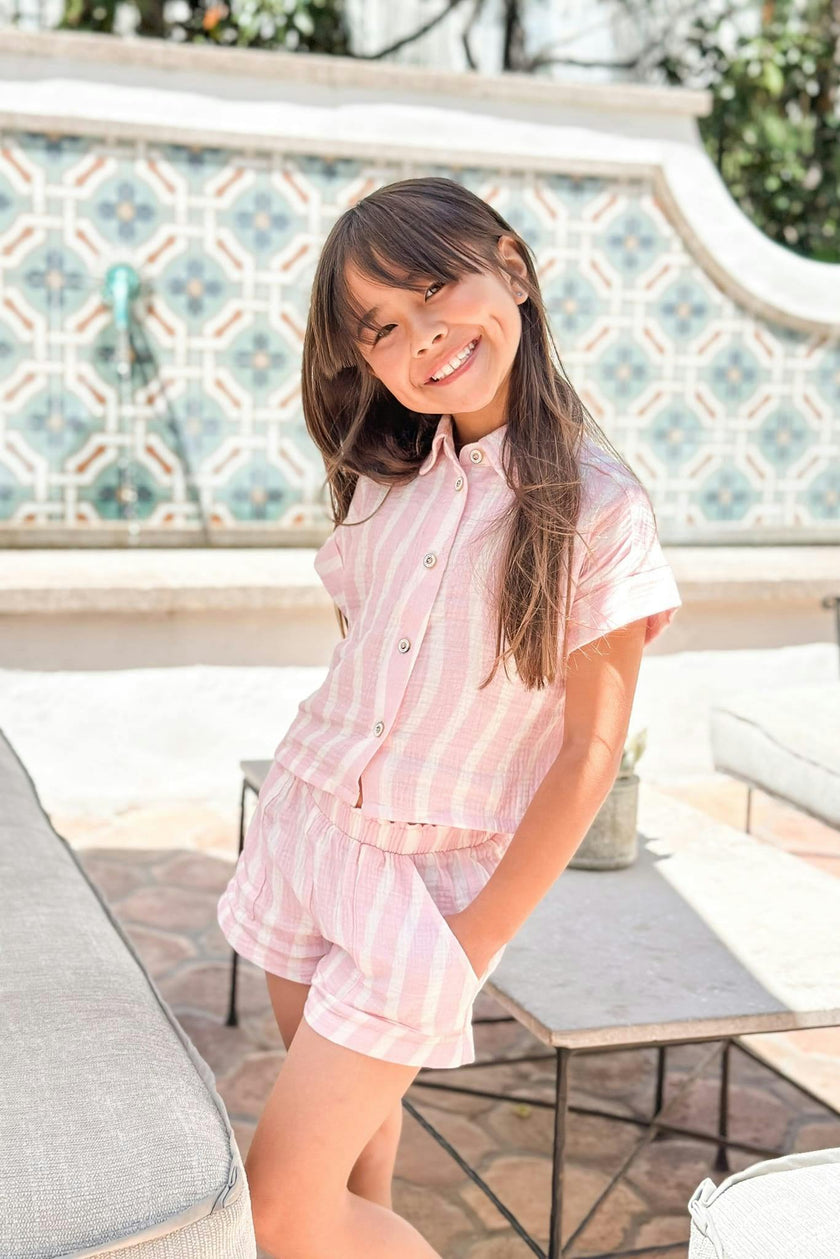 Pink Surf Dakota Boxy Buttondown