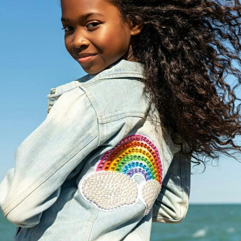 Happy Rainbow Denim Jacket