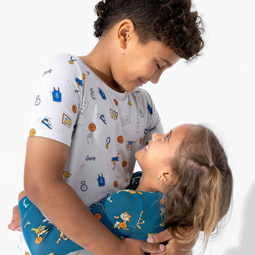 Basketball Pups Bamboo Kids Pajamas