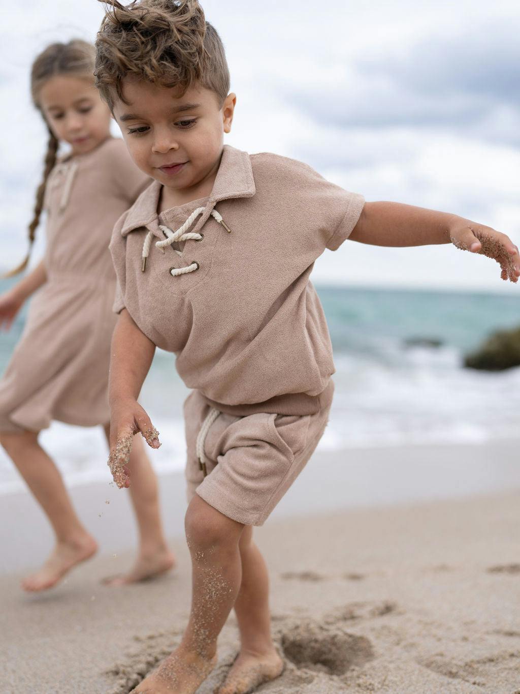 Beach Terry Pullover Top & Short Set