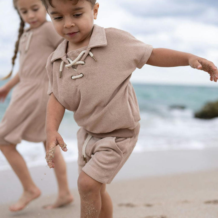 Beach Terry Pullover Top & Short Set