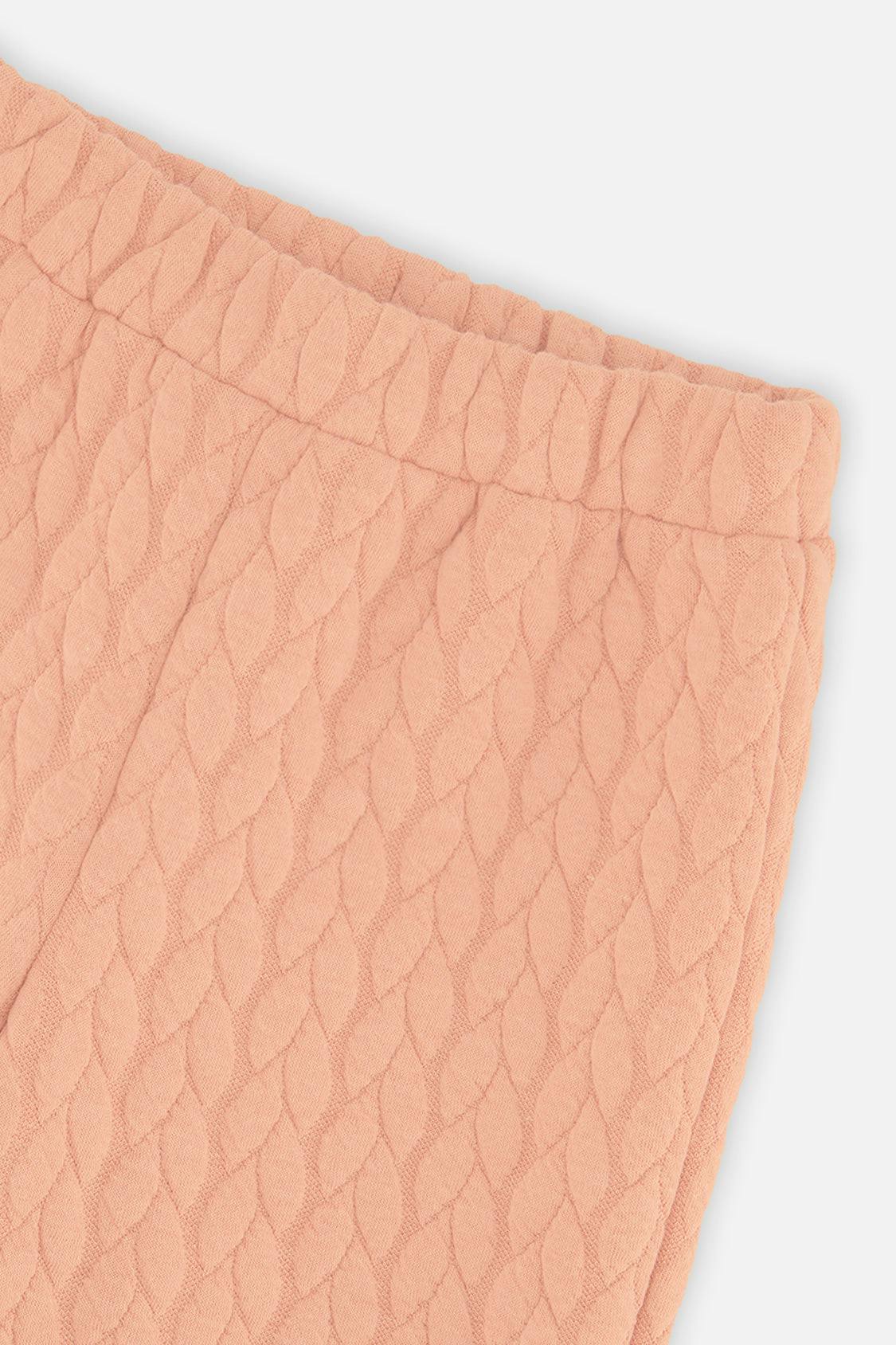 Wide Leg Jacquard Pants Pink