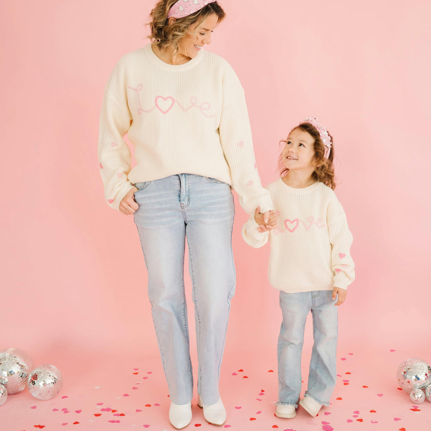 Ditsy Love Knit Women's Sweater