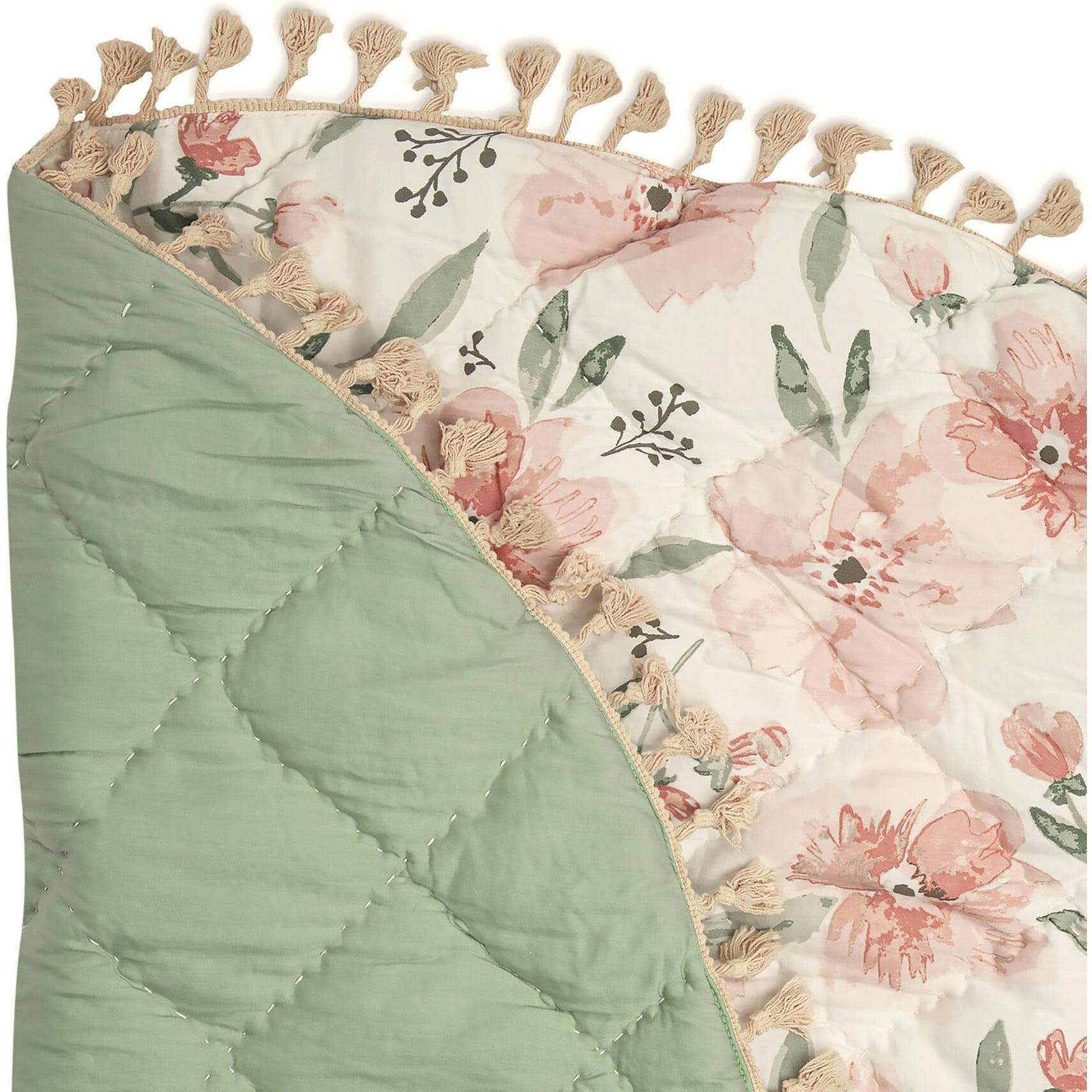 Parker Quilted Baby Play Mat (Pink Floral)