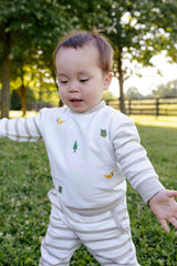 French Terry Knit Set with Woodland Animals
