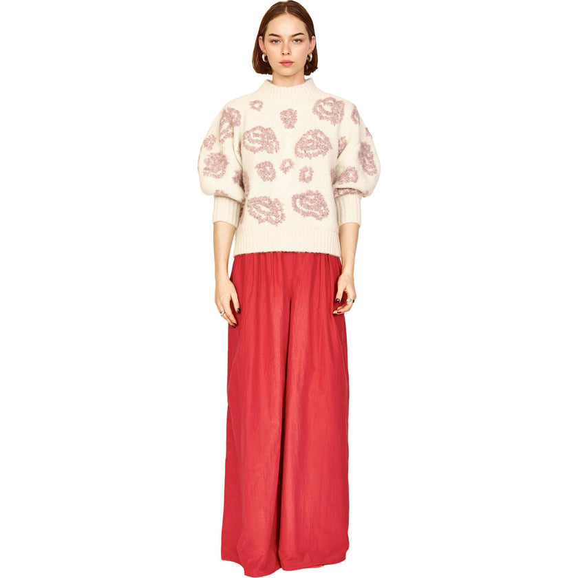 Cusco Waterlily Pullover in Ivory/Fawn