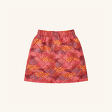 Quilted Skirt in Red Floral