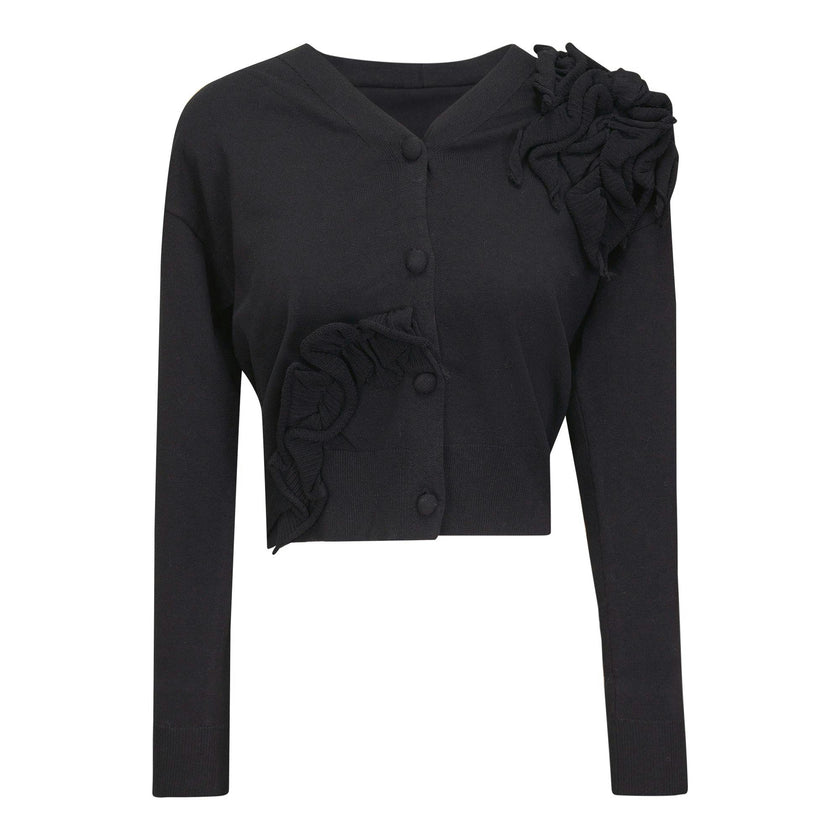 Cropped Flower Cardigan
