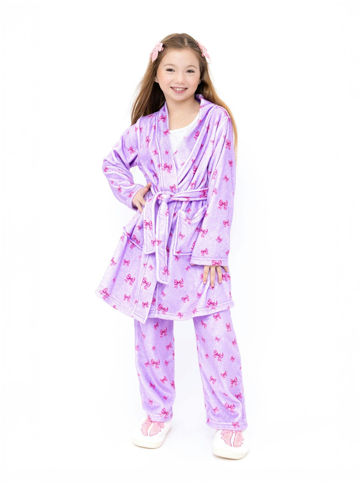 Bows Plush Robe