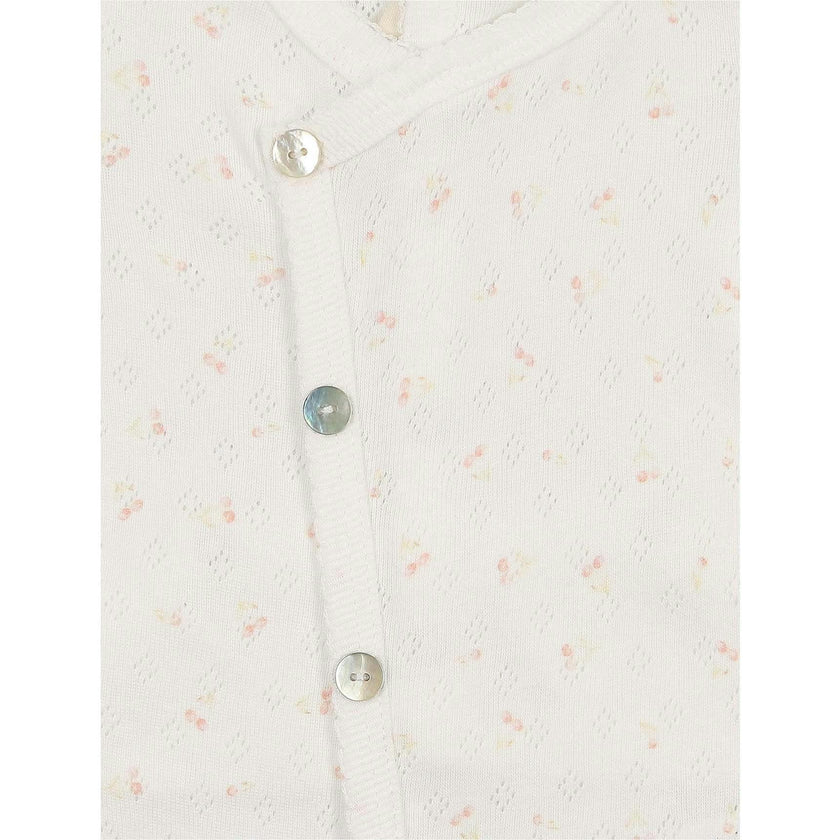 Spray of Cherries Footie Ivory
