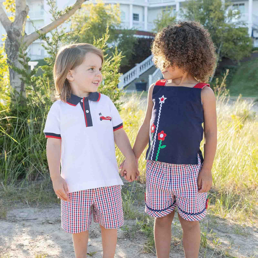 Plaid Seersucker Short