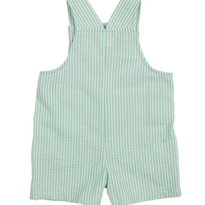 Seersucker Shortall With Skateboarding Gator