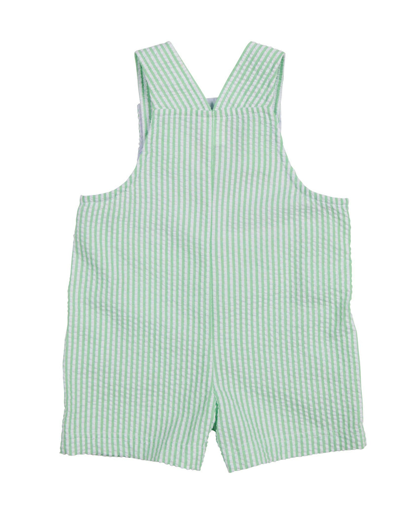 Seersucker Shortall With Skateboarding Gator