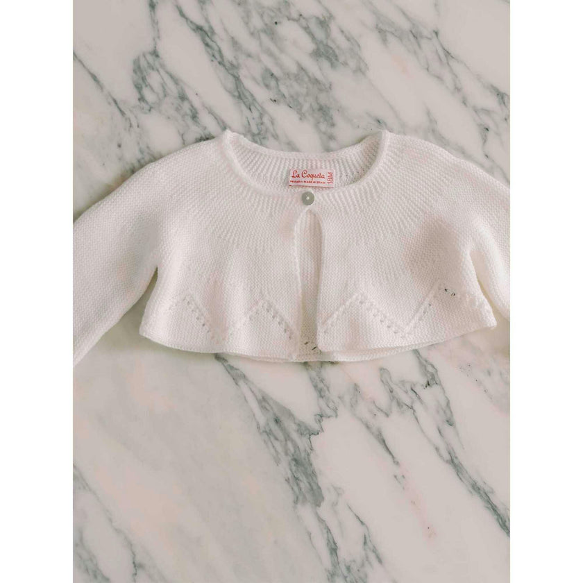 Ivory Linda Ceremony Baby Girl Cardigan