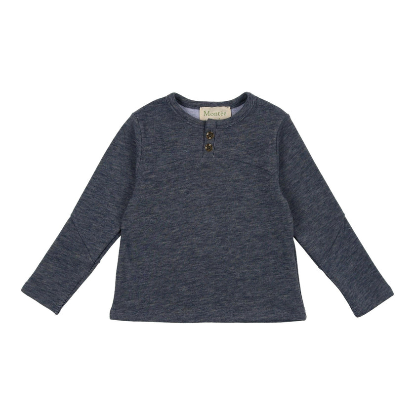 Asymmetrical Long Sleeve Henley Shirt