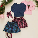 Girls Gianna Skirt - Blue Tartan