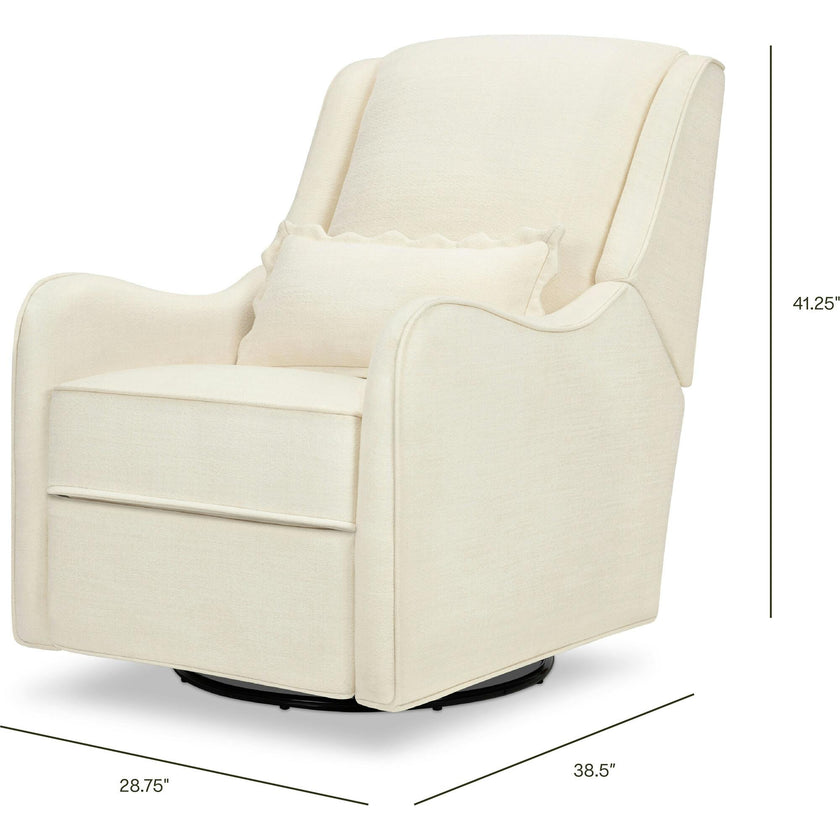 Devon Recliner and Swivel Glider in Performance Ivory Eco-Basketweave