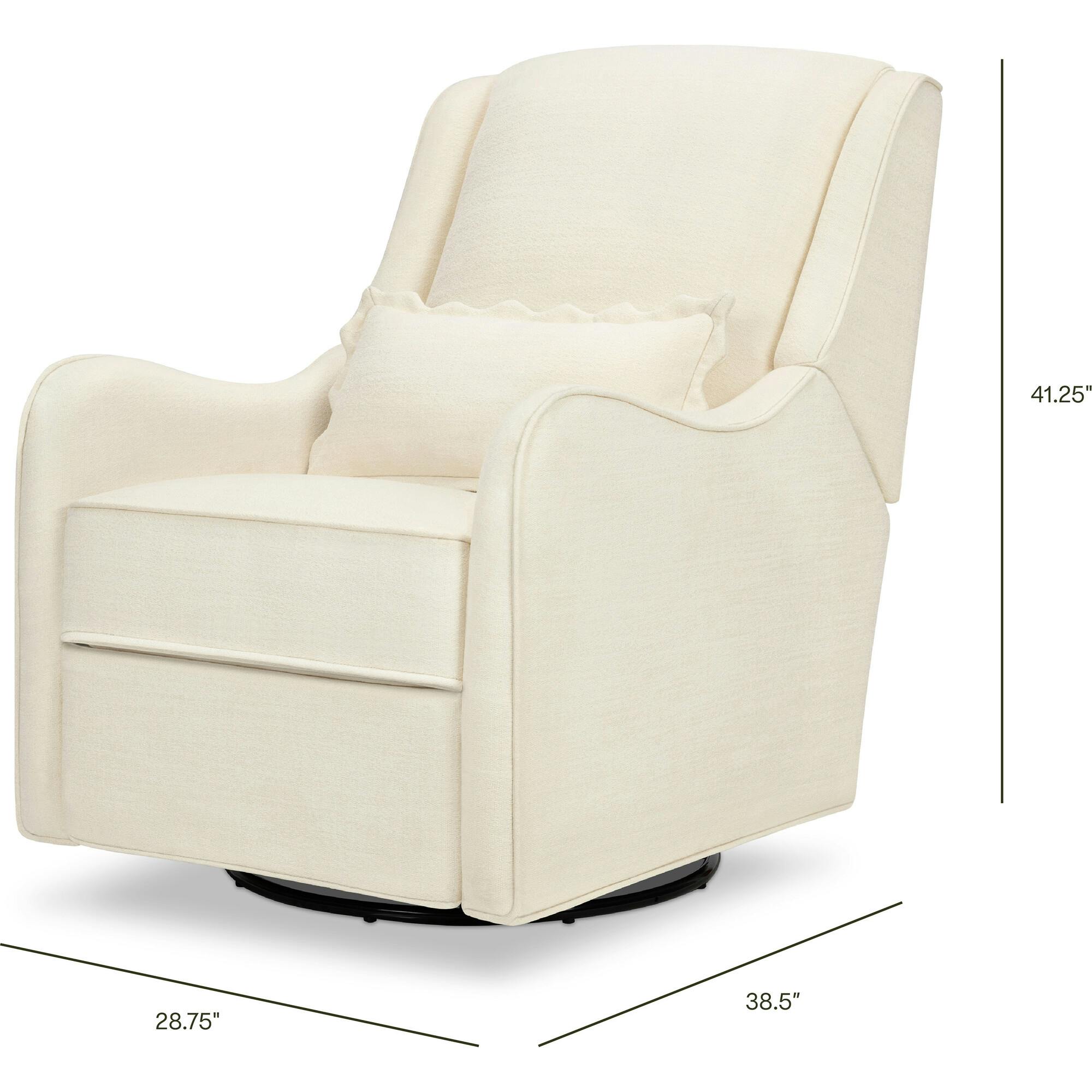 Devon Recliner and Swivel Glider in Performance Ivory Eco-Basketweave