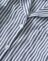 The Olivia Pima Short Set in Navy French Ticking