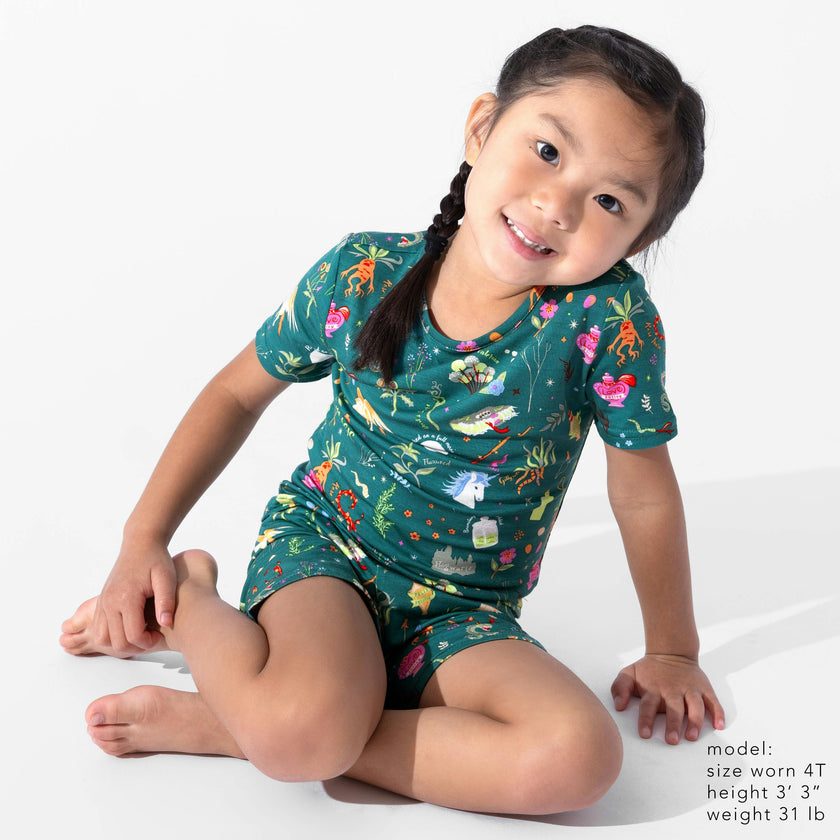 Mandrakes Potions & Herbs Bamboo Kids Pajama Short Set