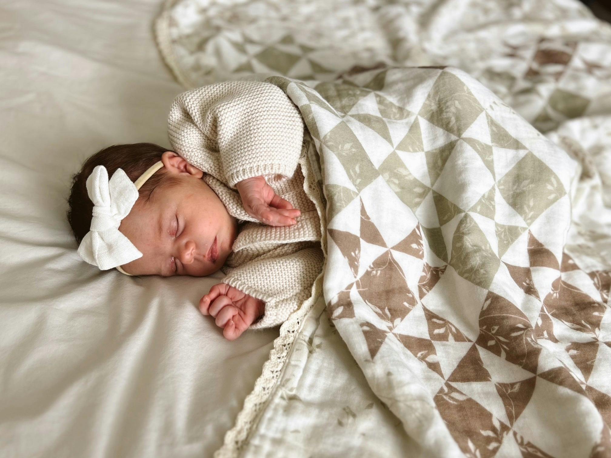 Ivy Quilted 6 Layer Gauze Blanket