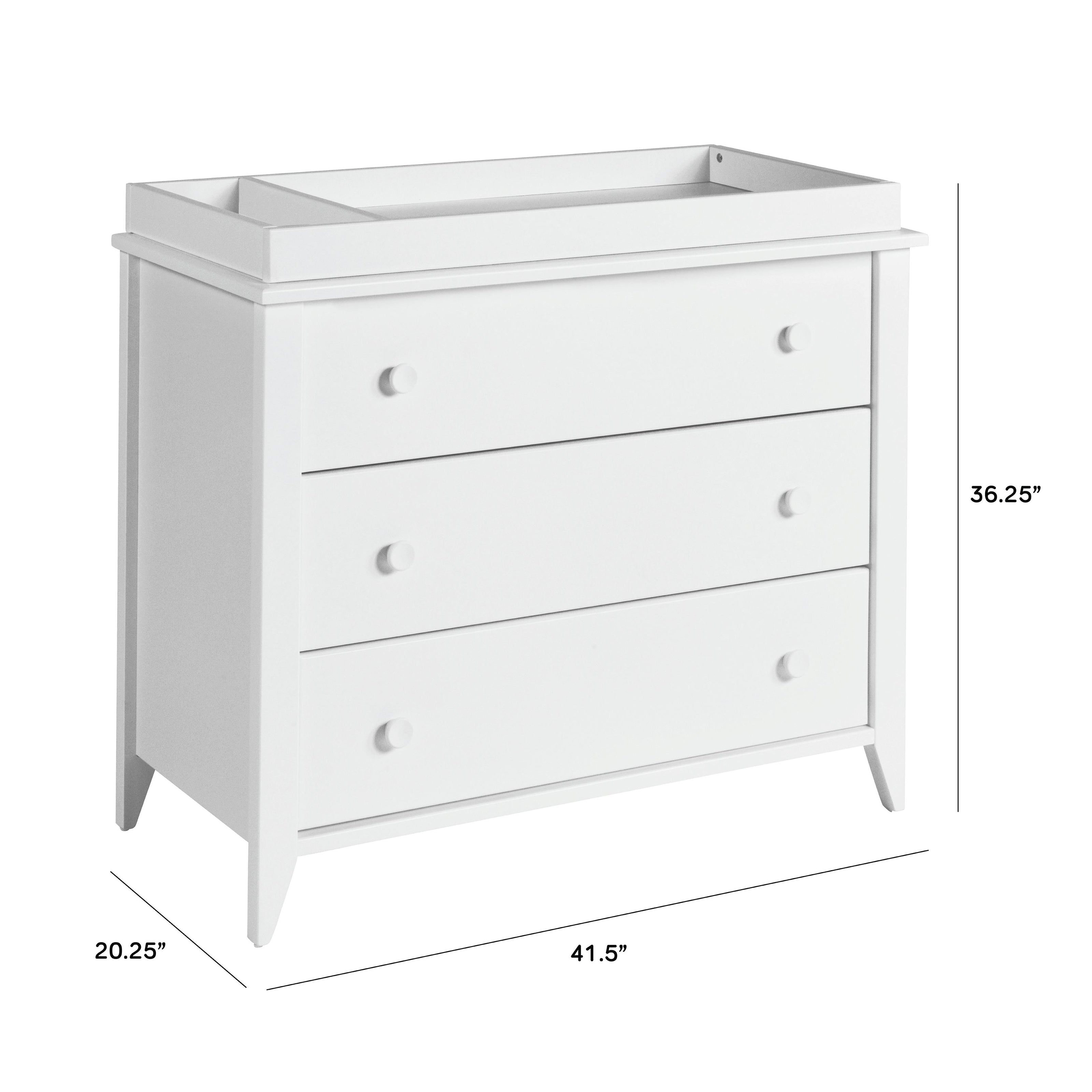 Sprout 3-Drawer Compact Changer Dresser with Removable Changing Tray (42