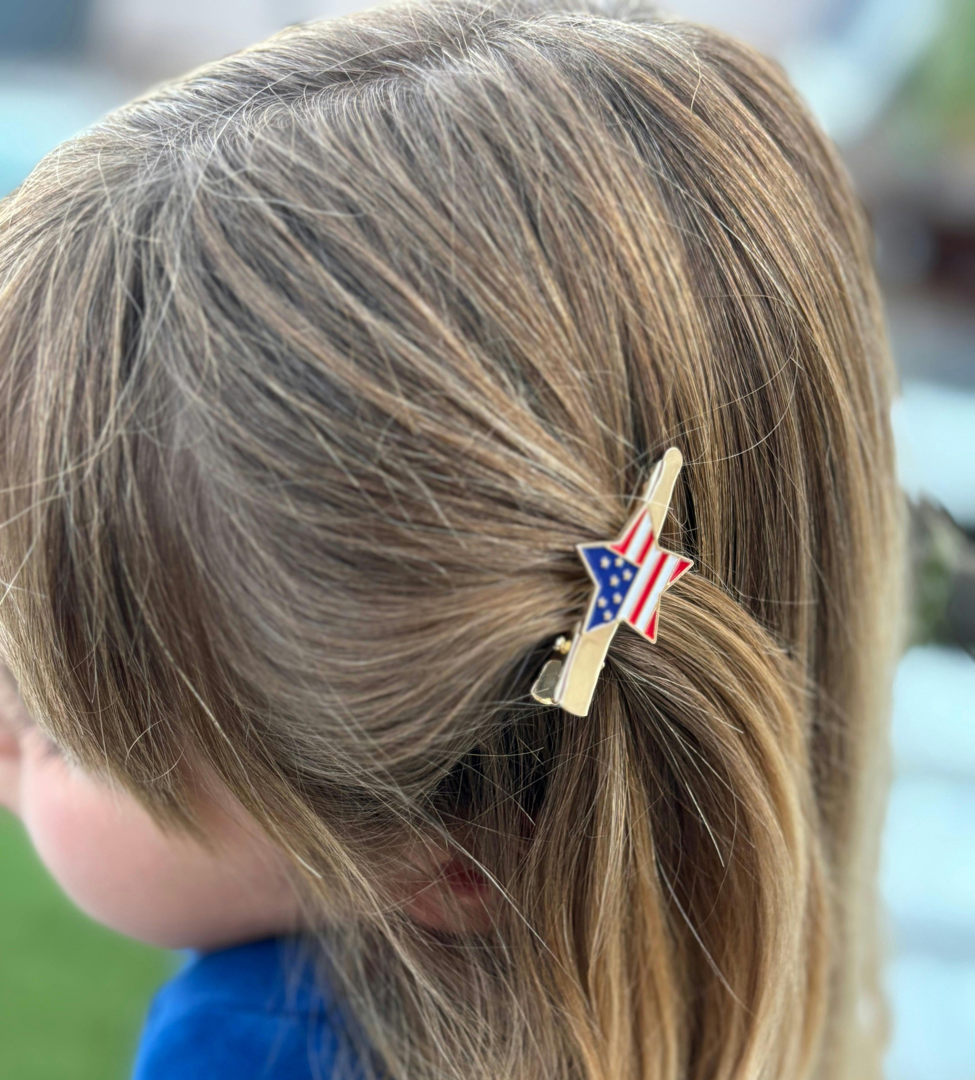 Star Spangled Hair Clips (Set of 3)