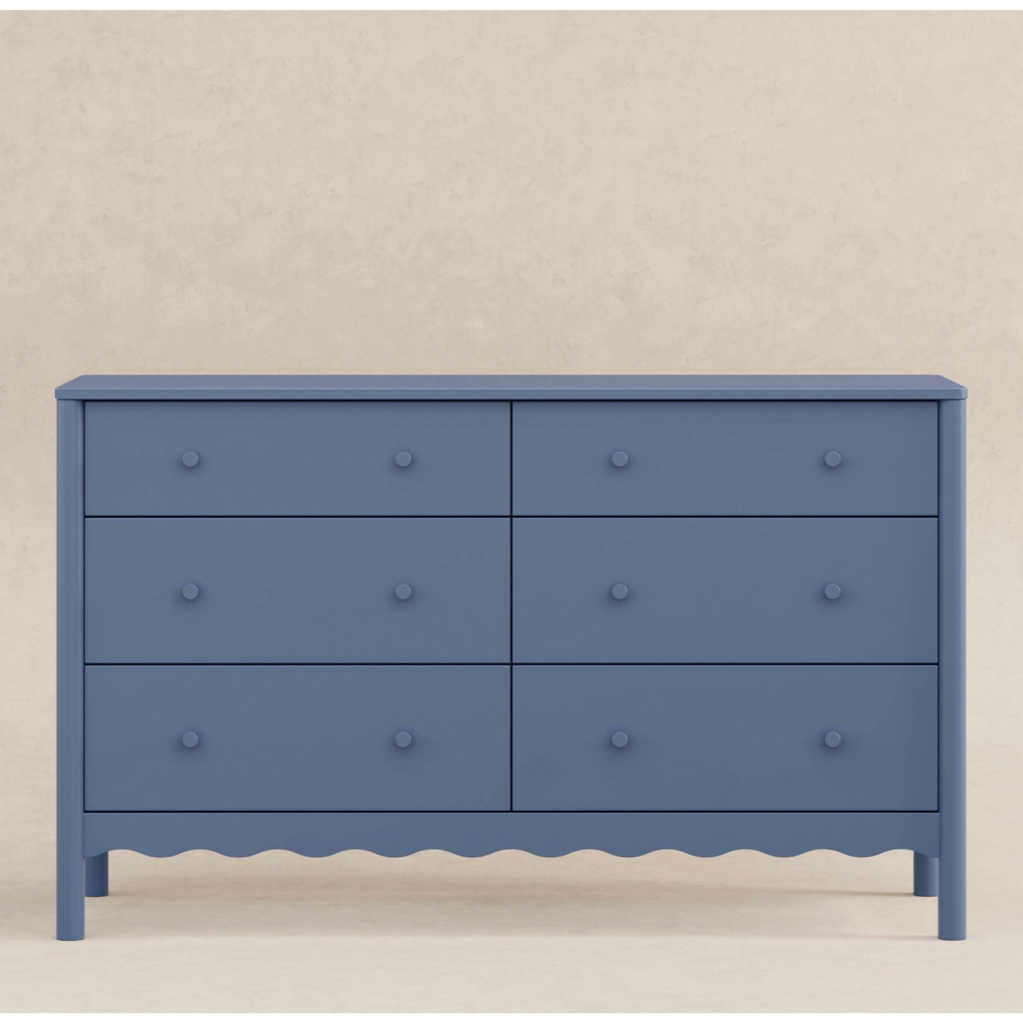 Swell 6-Drawer Assembled Dresser in Cove Blue