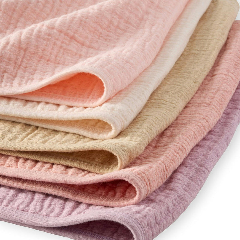 RILEY 5-Pack Crinkle Muslin Burp Cloths