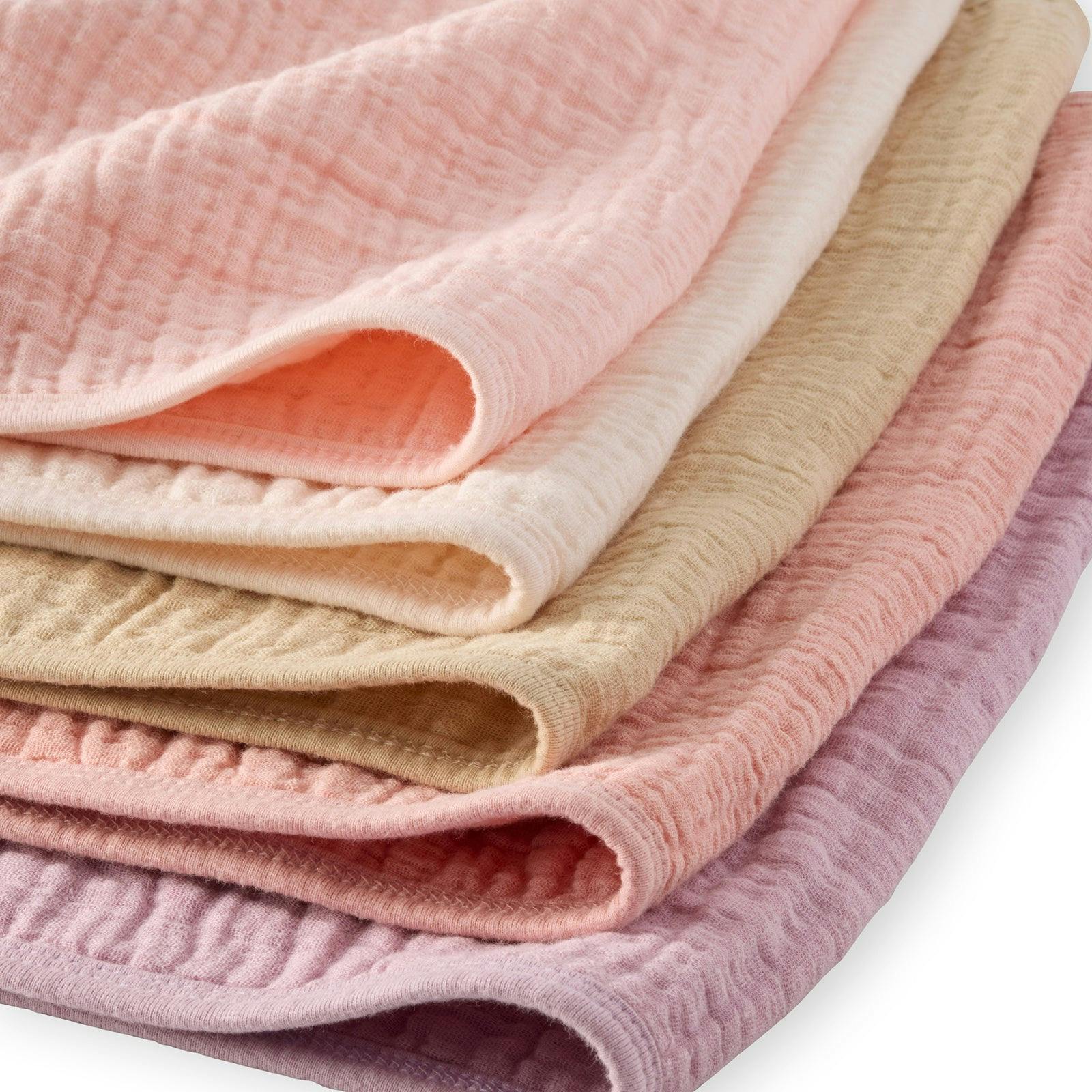 RILEY 5-Pack Crinkle Muslin Burp Cloths