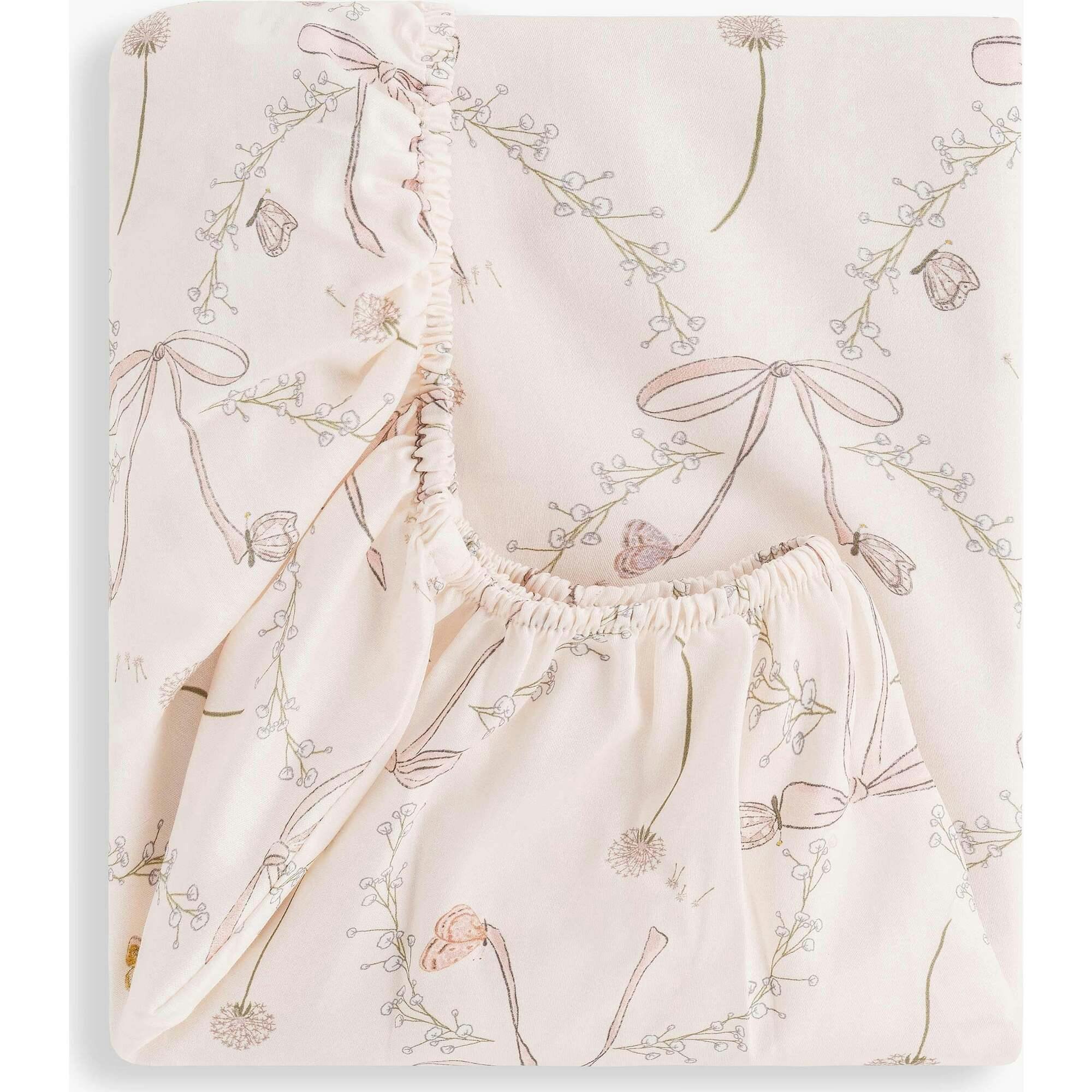 Bows & Butterfly Kisses Crib Sheet