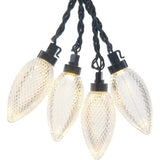 UL 10-Light Warm White LED Super C9 Bulb Yard Stakes